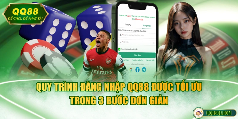 Đăng Nhập QQ88 Nhanh Chóng Với Thao Tác 3 Bước Đơn Giản 3 Quy trình đăng nhập QQ88 được tối ưu trong 3 bước đơn giản