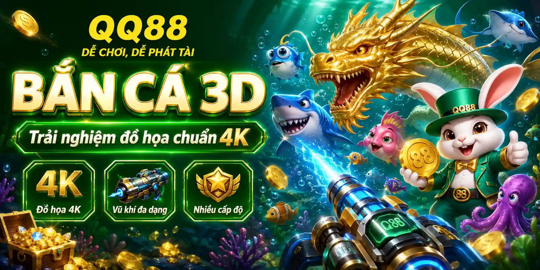 Bắn Cá Đổi Thưởng 3D – Trải nghiệm đồ họa chuẩn 4K